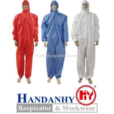 Type 4/5/6 microporous coverall chemical protective clothing